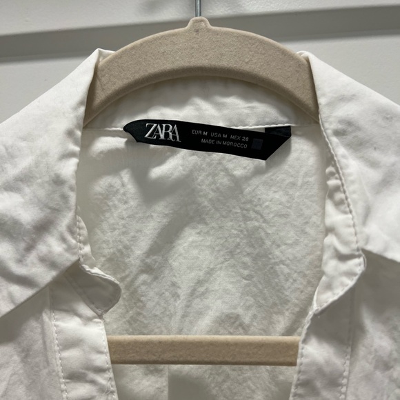 Zara white cutout midi shirt dress - M - Picture 6 of 6